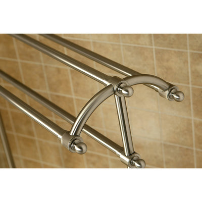 Kingston Satin Nickel Sturdy Heavy Large Pedestal freestanding Towel Rack CC2298