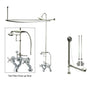 Chrome Clawfoot Tub Faucet Shower Kit with Enclosure Curtain Rod 418T1CTS