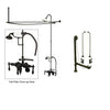 Oil Rubbed Bronze Clawfoot Tub Faucet Shower Kit with Enclosure Curtain Rod 419T5CTS