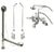 Chrome Wall Mount Clawfoot Tub Faucet w hand shower w Drain Supplies Stops CC462T1system