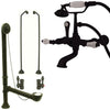 Oil Rubbed Bronze Wall Mount Clawfoot Tub Faucet w Hand Shower Package CC545T5system