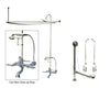 Chrome Clawfoot Tub Faucet Shower Kit with Enclosure Curtain Rod 546T1CTS