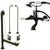 Oil Rubbed Bronze Wall Mount Clawfoot Tub Faucet w Hand Shower Package CC553T5system