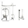 Chrome Clawfoot Tub Faucet Shower Kit with Enclosure Curtain Rod 610T1CTS