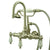 Kingston Brass Satin Nickel Wall Mount Clawfoot Tub Faucet w Hand Shower CC9T8