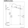Kingston Brass Polished Brass 60" Add on Shower with 17" Shower Arm CCR6172