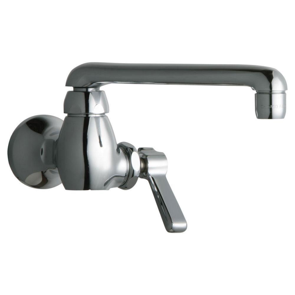 Chicago Faucets 1-Handle Kitchen Faucet in Chrome with 6 inch S Type Swing Spout 637986