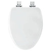 Bemis Slow Close Elongated Closed Front Toilet Seat in White 588548