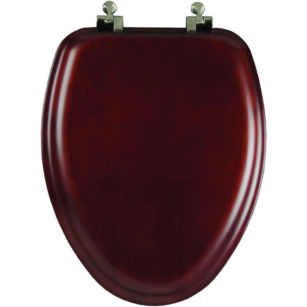 Mayfair Natural Reflections Elongated Closed Front Toilet Seat in Cherry 617885