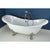 72" Claw Foot Bathtub with Satin Nickel Tub Filler and Hardware Package CTP08