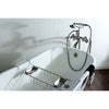 53" Clawfoot Tub with Freestanding Satin Nickel Faucet & Hardware Package CTP31