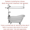 Chrome Clawfoot Bath Tub Faucet Shower Kit with Enclosure Curtain Rod 410T1CTS