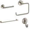 Delta Trinsic Stainless Steel Finish STANDARD Bathroom Accessory Set Includes: 24" Towel Bar, Toilet Paper Holder, Robe Hook, and Towel Ring D10005AP