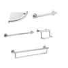 Delta Bath Safety Contemporary Chrome DELUXE Bathroom Grab Bar Accessory Set: 24" Double Bar, Corner Shelf, TP Holder, 18" and 36" Single Bar D10109AP