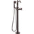 Delta Traditional Venetian Bronze Floor Mount Tub Filler Faucet with Hand Shower Spray INCLUDES Valve and Metal Cross Handle D1059V