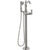 Delta Traditional Stainless Steel Finish Floor Mount Tub Filler Faucet with Hand Shower Spray INCLUDES Valve and Metal Lever Handle D1066V
