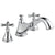 Delta Cassidy Collection Chrome Finish Traditional Spout Roman Tub Filler Faucet COMPLETE ITEM Includes (2) Cross Handles and Rough-in Valve D1451V