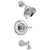 Delta Victorian Collection Chrome Finish Monitor 14 Series Tub & Shower Combo Faucet INCLUDES Single White Lever Handle and Rough-Valve with Stops D1516V