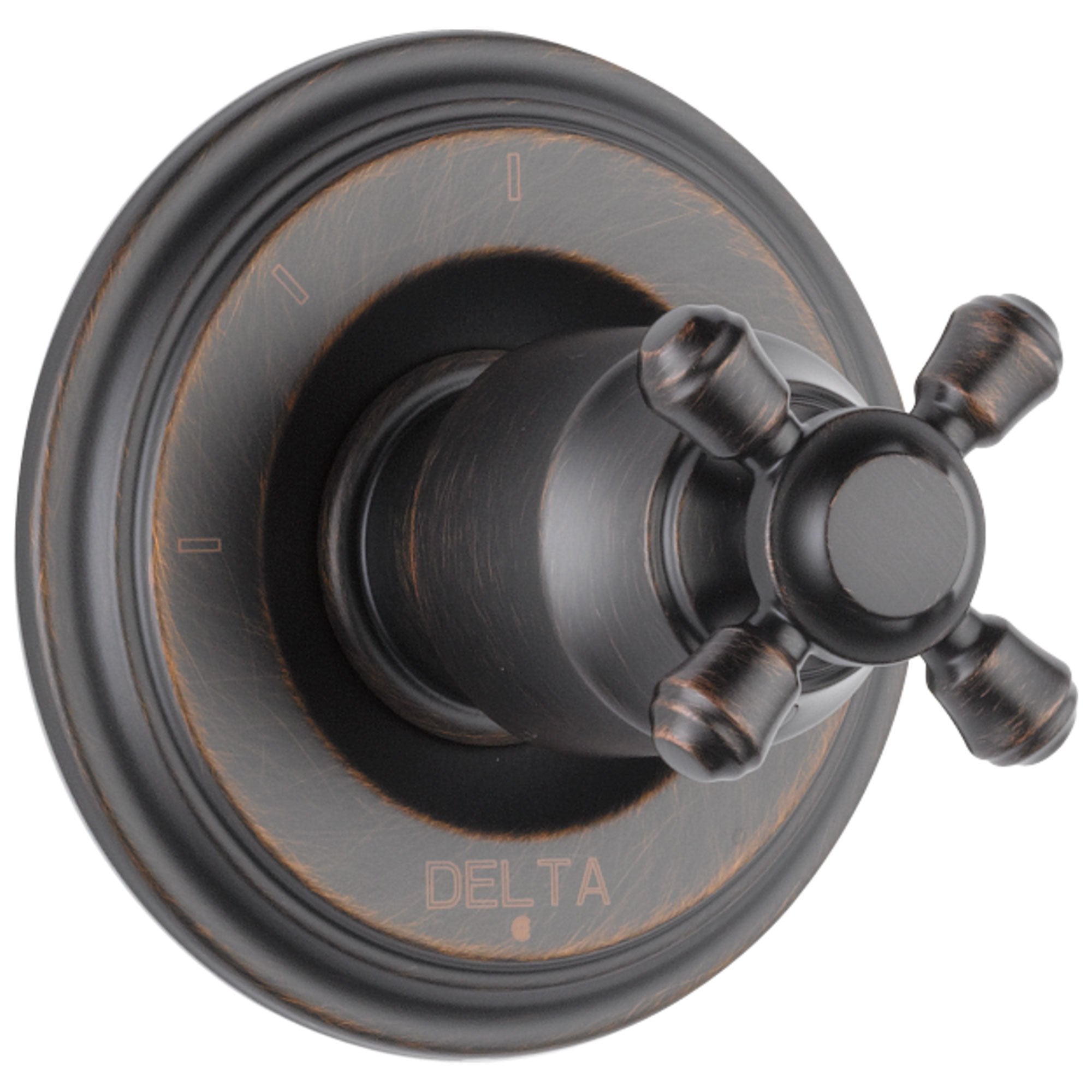 Delta Cassidy Collection Venetian Bronze Finish 3-Setting 2-Port Shower Diverter INCLUDES Single Cross Handle and Rough-in Valve D1699V