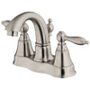 Danze Fairmont Brushed Nickel Two Handle Centerset Bathroom Faucet with Drain
