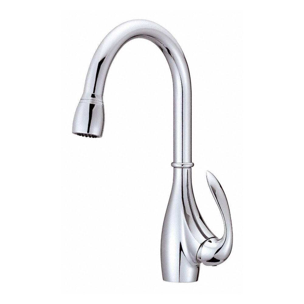 Danze Bellefleur Chrome Single Handle Hi-arch Pull-Down Spray Kitchen Faucet