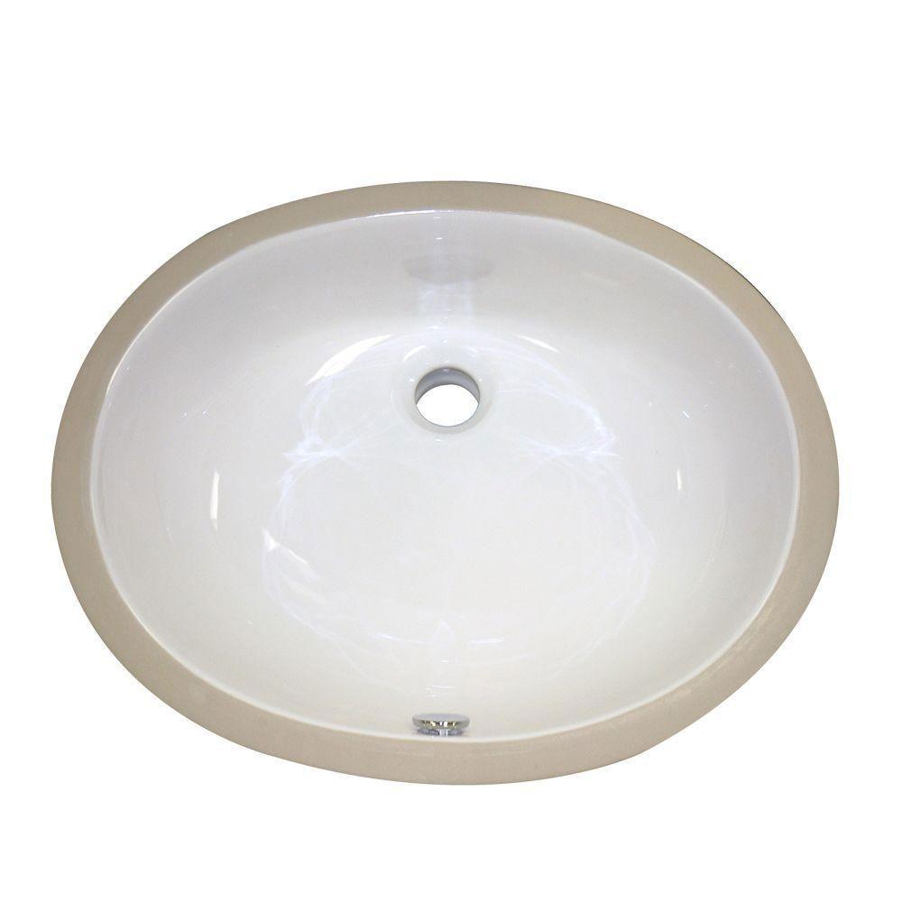 Decolav Classically Redefined Undercounter Bathroom Sink with Overflow in White 245625