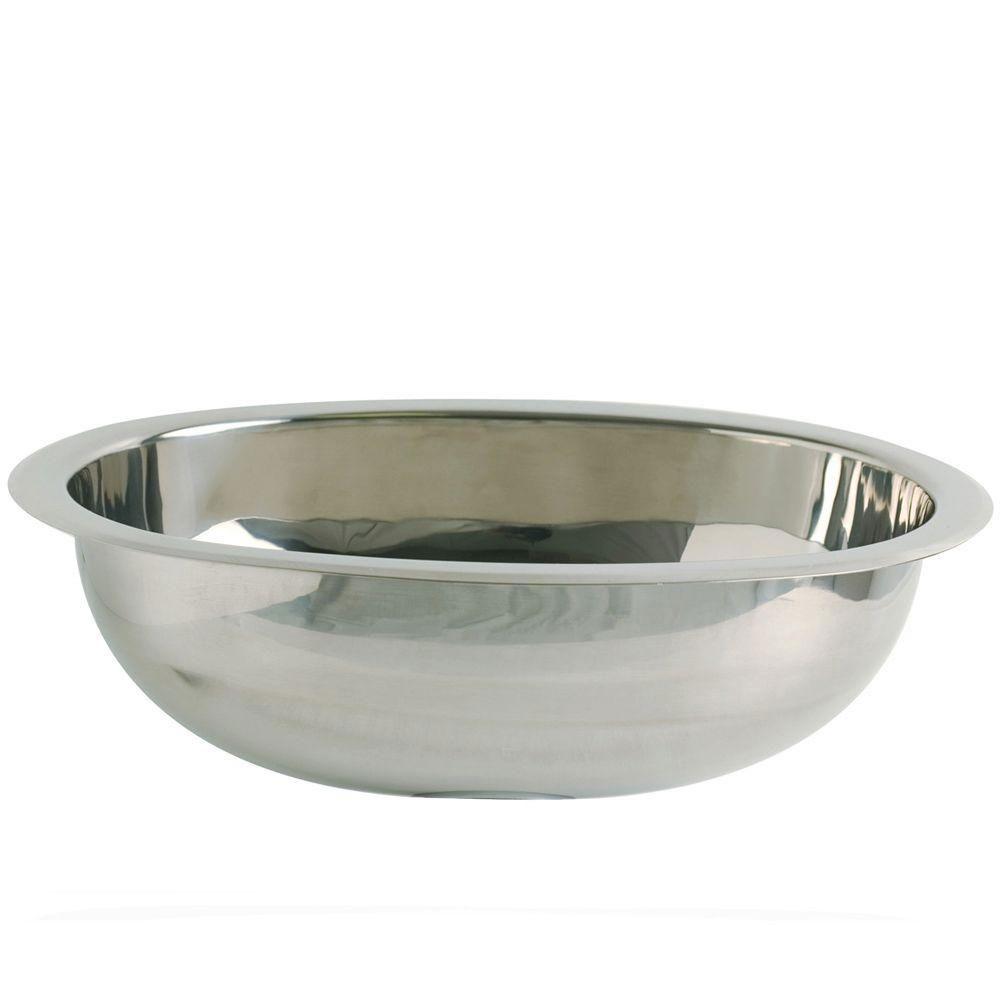 Decolav Simply Stainless Drop-in Oval Bathroom Sink in Polished Stainless-Steel 524009