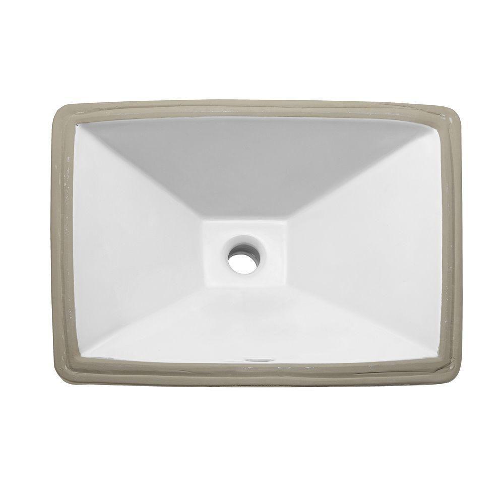 Decolav Classically Redefined Undermount Vitreous China Bathroom Sink in White 542915