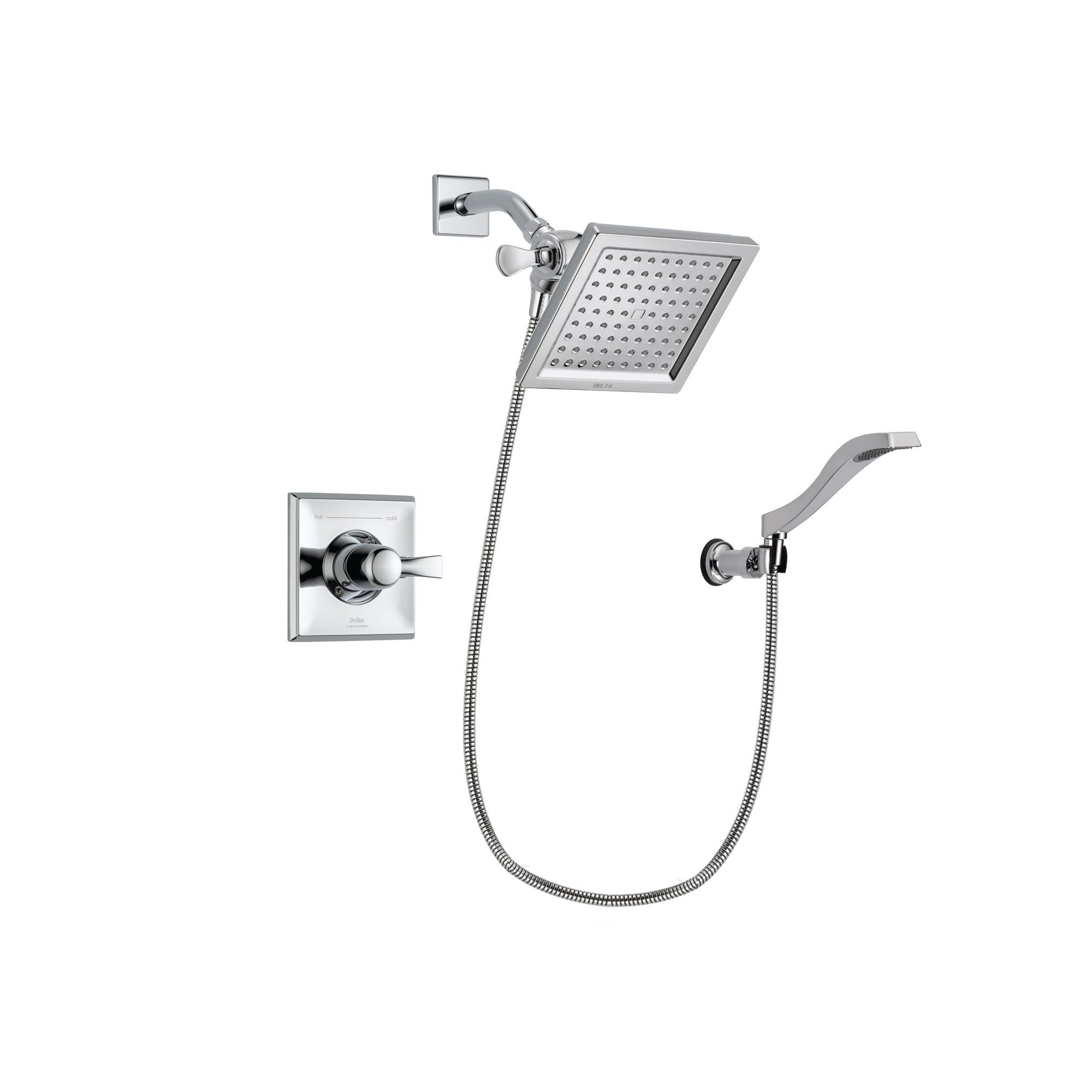 Delta Dryden Chrome Shower Faucet System with Shower Head & Hand Shower DSP0024V
