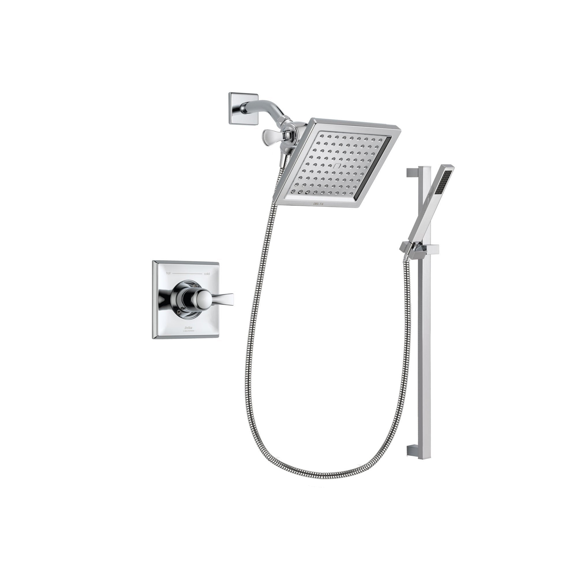 Delta Dryden Chrome Shower Faucet System with Shower Head & Hand Shower DSP0216V