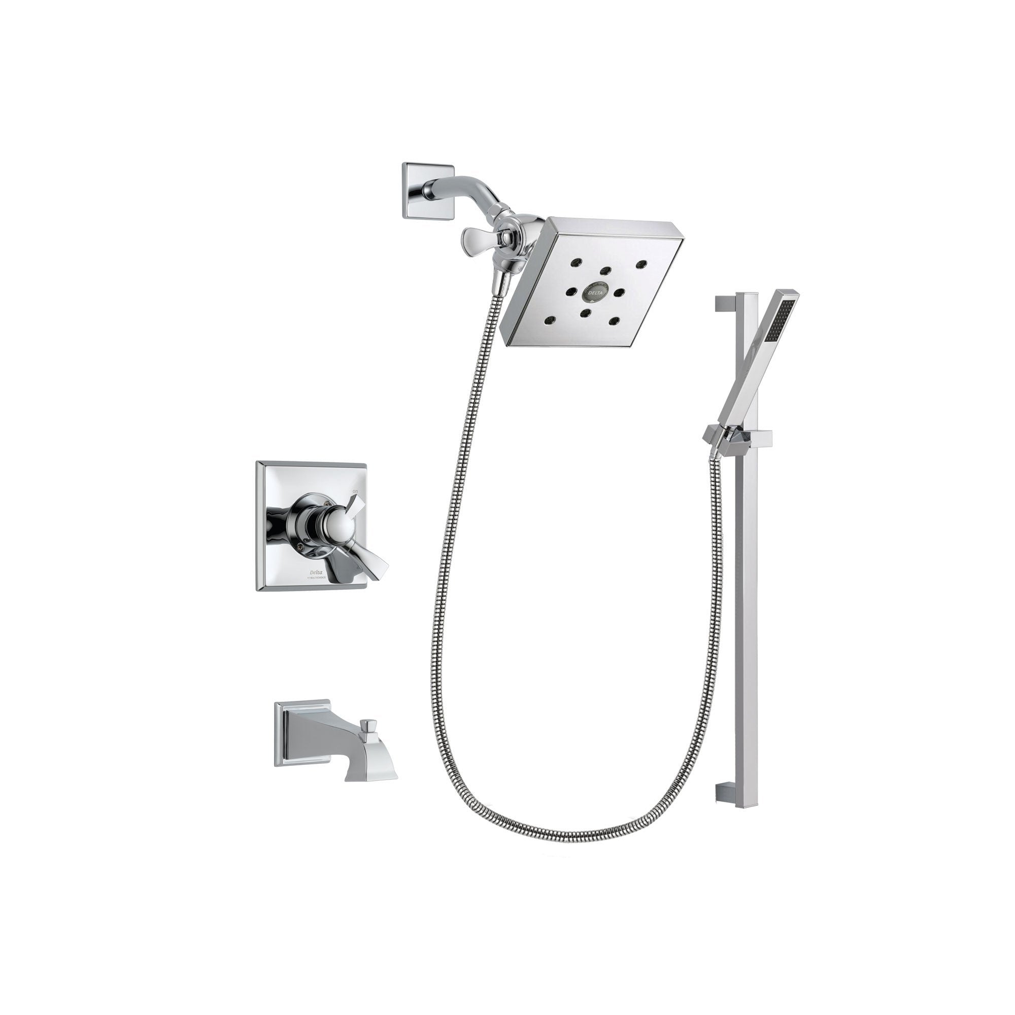 Delta Dryden Chrome Tub and Shower Faucet System with Hand Shower DSP0237V