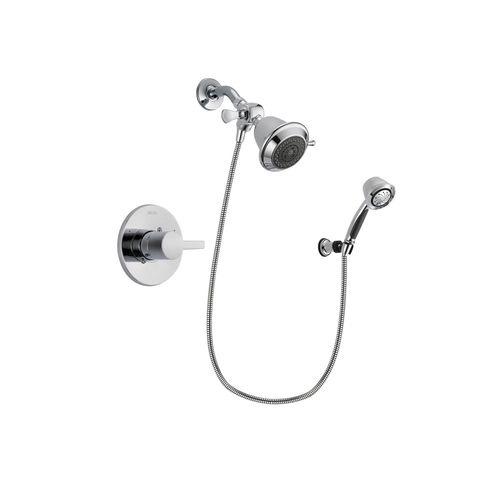 Delta Compel Chrome Shower Faucet System w/ Shower Head and Hand Shower DSP0304V