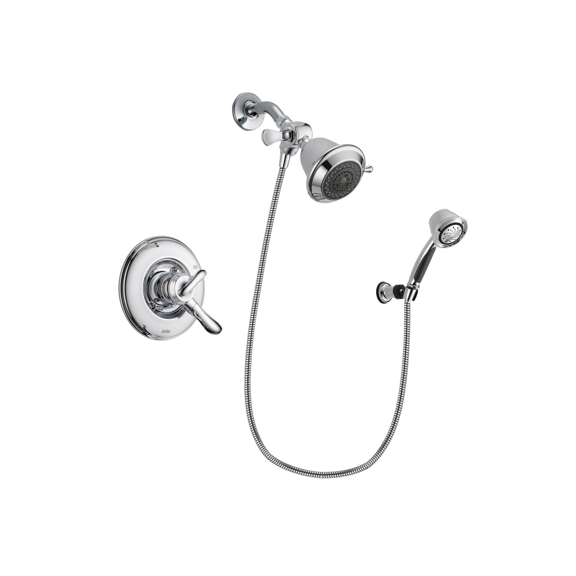 Delta Linden Chrome Shower Faucet System w/ Shower Head and Hand Shower DSP0320V
