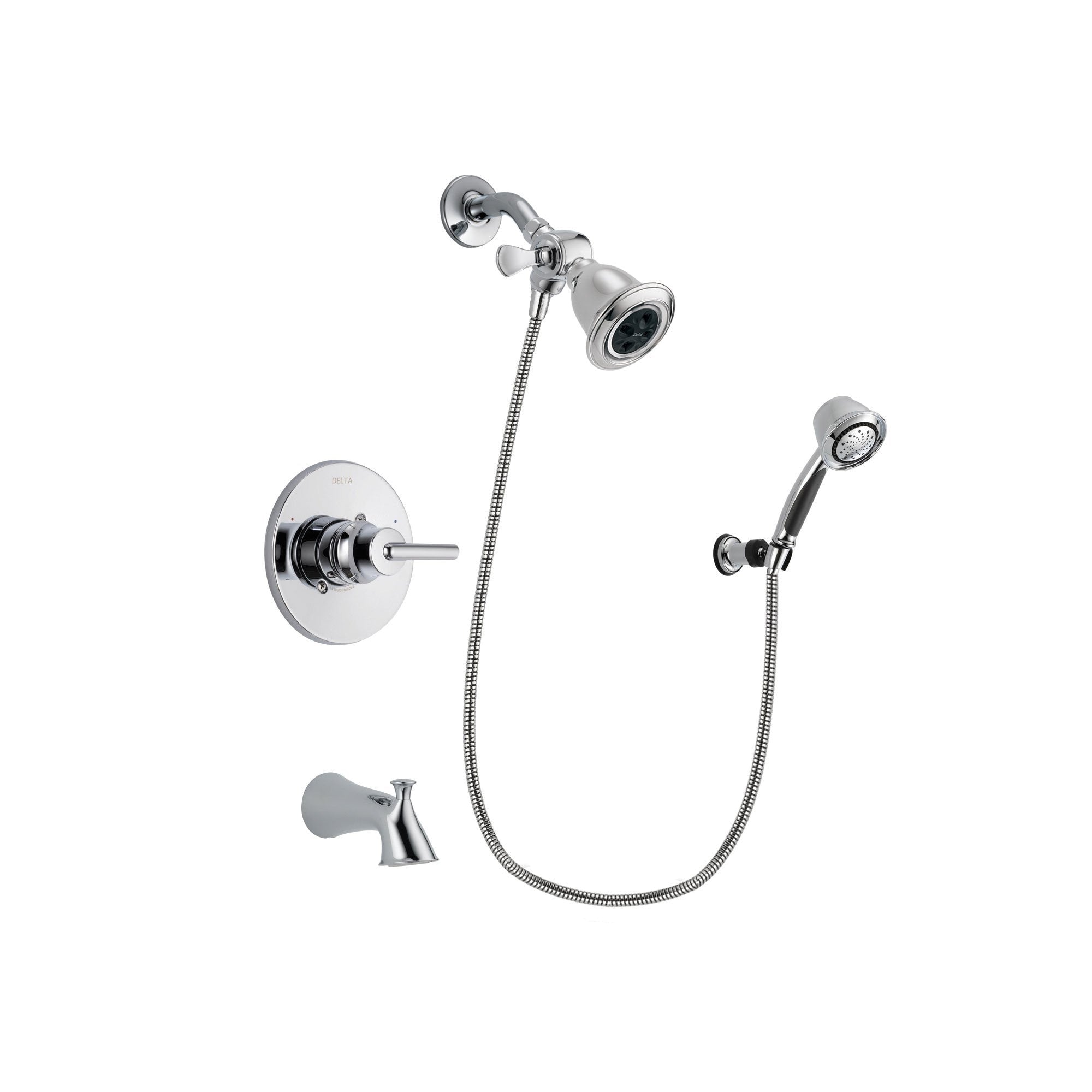 Delta Trinsic Chrome Tub and Shower Faucet System with Hand Shower DSP0335V