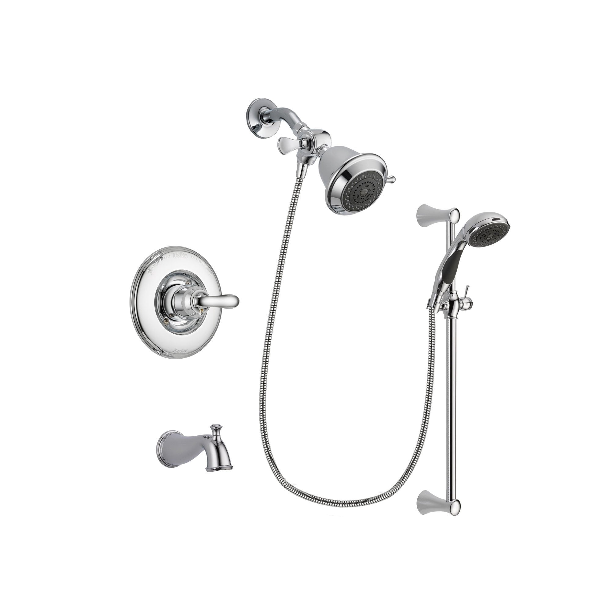 Delta Linden Chrome Tub and Shower Faucet System with Hand Shower DSP0715V