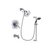 Delta Addison Chrome Finish Thermostatic Tub and Shower Faucet System Package with 5-1/2 inch Shower Head and 5-Spray Wall Mount Slide Bar with Personal Handheld Shower Includes Rough-in Valve and Tub Spout DSP0805V