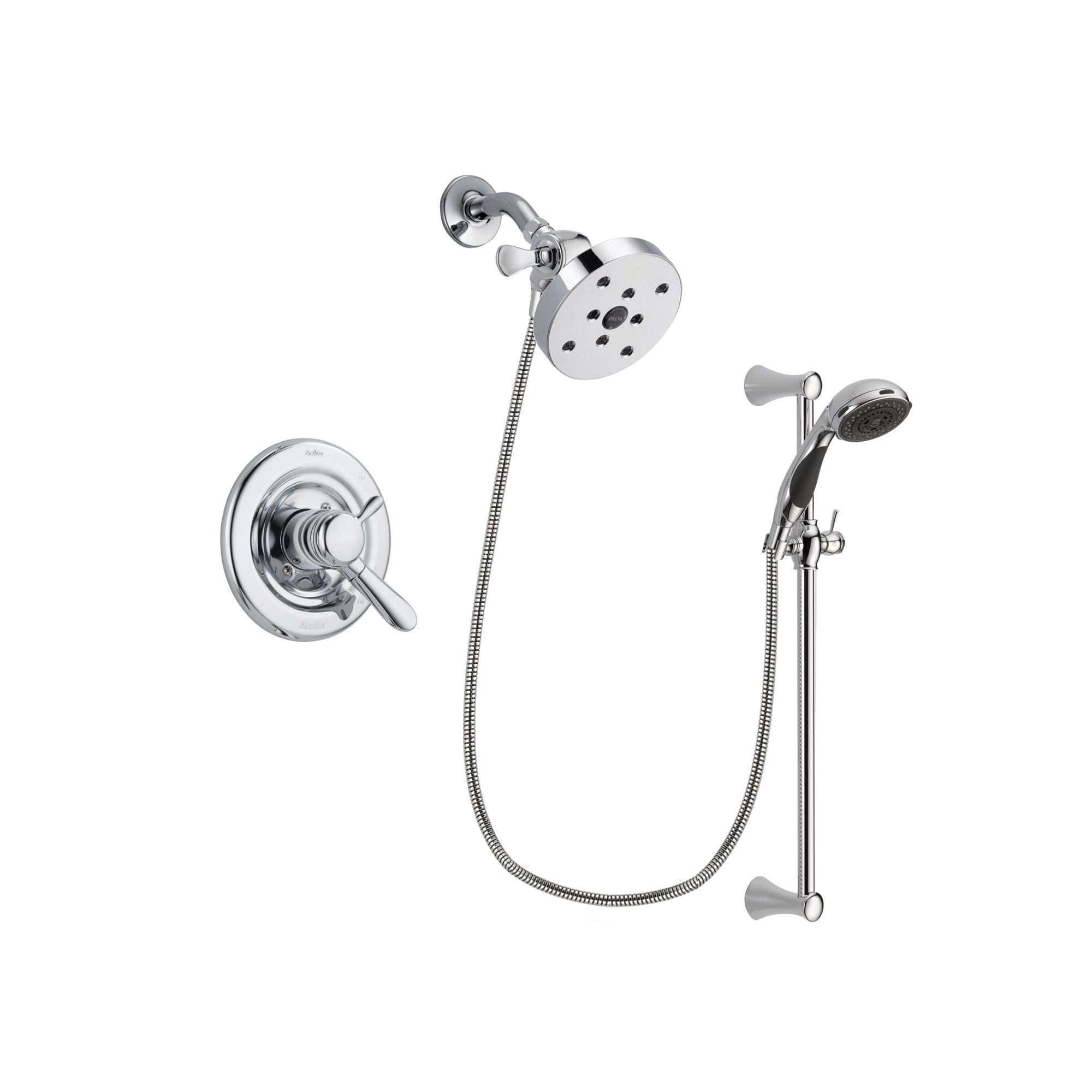 Delta Lahara Chrome Shower Faucet System w/ Shower Head and Hand Shower DSP0820V