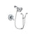 Delta Leland Chrome Finish Thermostatic Shower Faucet System Package with Large Rain Showerhead and Handheld Shower with Slide Bar Includes Rough-in Valve DSP0906V