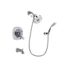 Delta Addison Chrome Finish Dual Control Tub and Shower Faucet System Package with 5-1/2 inch Shower Head and Wall-Mount Bracket with Handheld Shower Spray Includes Rough-in Valve and Tub Spout DSP1099V