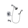 Delta Addison Chrome Finish Thermostatic Tub and Shower Faucet System Package with Shower Head and 5-Spray Modern Handheld Shower with Wall Bracket and Hose Includes Rough-in Valve and Tub Spout DSP1111V