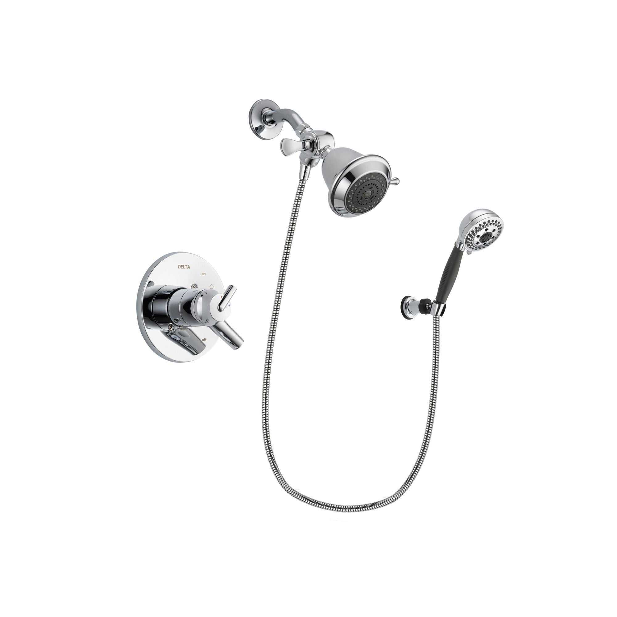 Delta Trinsic Chrome Shower Faucet System w/ Showerhead and Hand Shower DSP1128V