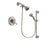 Delta Cassidy Stainless Steel Finish Dual Control Shower Faucet System Package with Water Efficient Showerhead and 5-Spray Personal Handshower with Slide Bar Includes Rough-in Valve DSP1308V