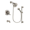 Delta Addison Stainless Steel Finish Thermostatic Tub and Shower Faucet System Package with 5-1/2 inch Shower Head and 5-Spray Personal Handshower with Slide Bar Includes Rough-in Valve and Tub Spout DSP1349V
