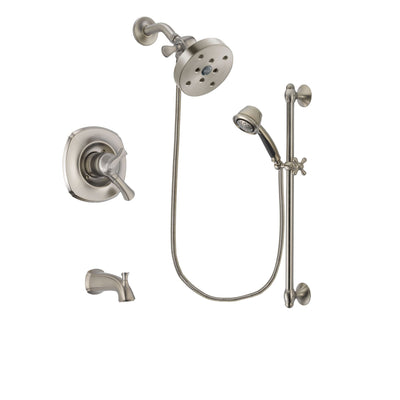 Delta Addison Stainless Steel Finish Tub and Shower System w/Hand Spray DSP1371V