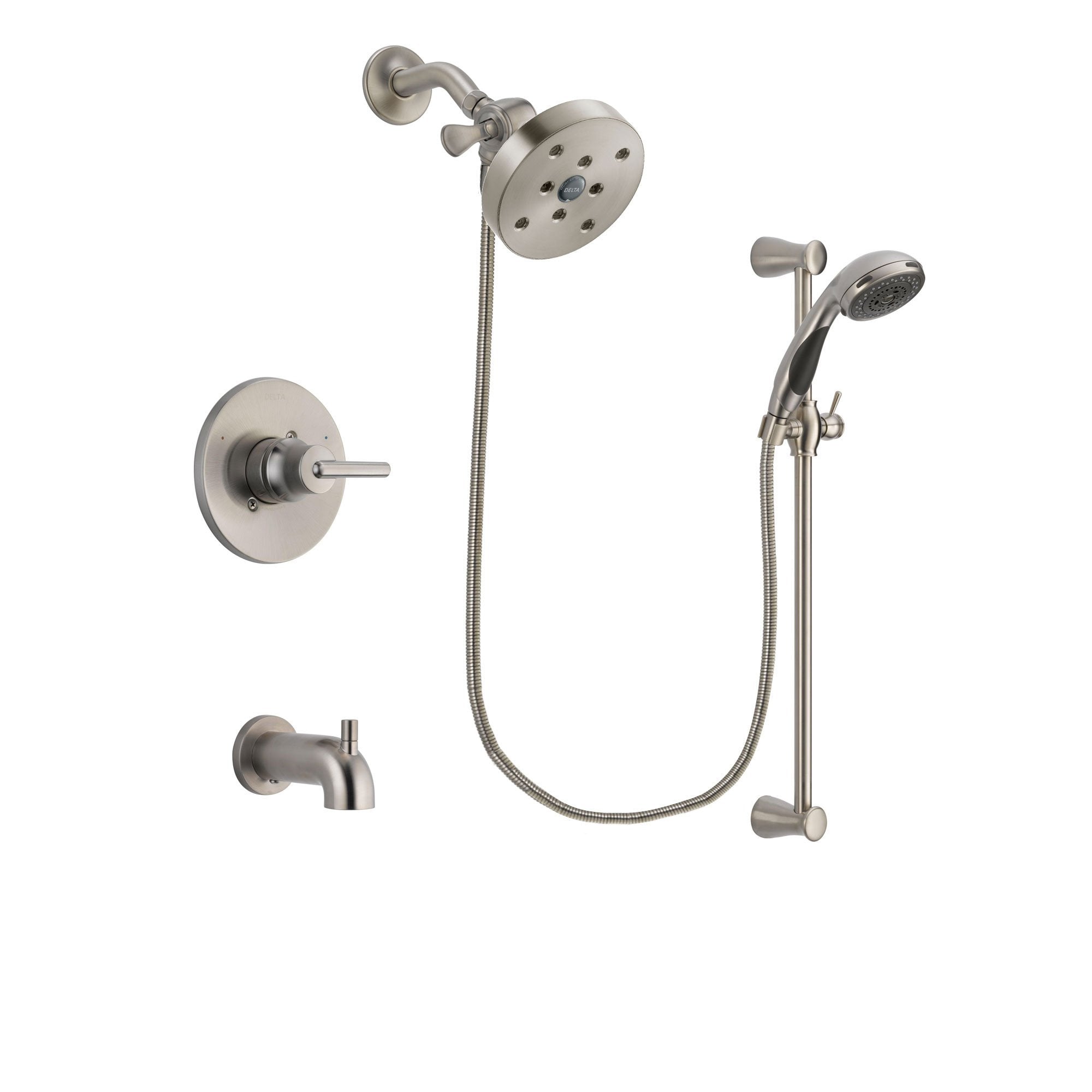 Delta Trinsic Stainless Steel Finish Tub and Shower System w/Hand Spray DSP1627V
