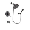 Delta Leland Venetian Bronze Finish Thermostatic Tub and Shower Faucet System Package with Large Rain Shower Head and 3-Spray Wall-Mount Hand Shower Includes Rough-in Valve and Tub Spout DSP3045V