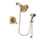 Delta Addison Champagne Bronze Finish Thermostatic Shower Faucet System Package with Large Rain Shower Head and Personal Handheld Shower Spray with Slide Bar Includes Rough-in Valve DSP3582V