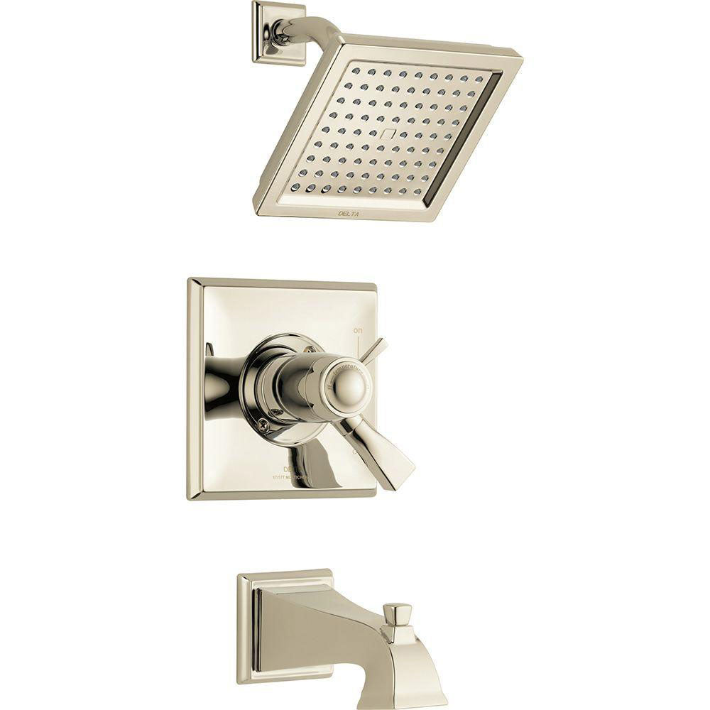 Delta Dryden TempAssure 17T Series 1-Handle Tub and Shower Faucet Trim Kit in Polished Nickel (Valve Not Included) 702320