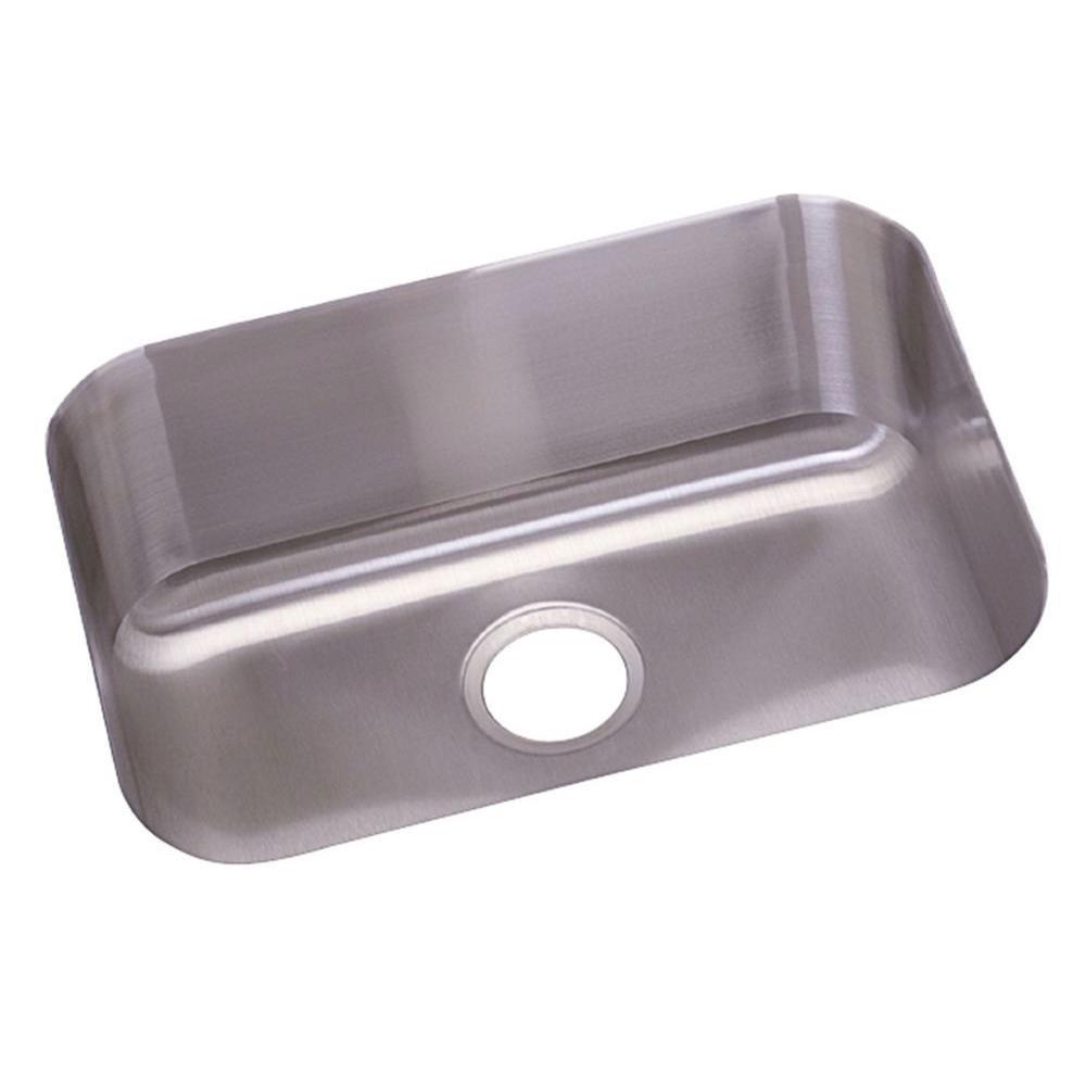 Elkay Dayton Undermount Stainless Steel 23x17.75x8 0-Hole Single Bowl Kitchen Sink in Radiant Satin 242565