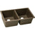 Elkay Gourmet Undermount E-Granite 33x20.5x9.5 0-Hole Double Bowl Kitchen Sink in Mocha 467151